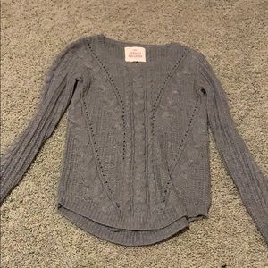 Grey knitted sweater